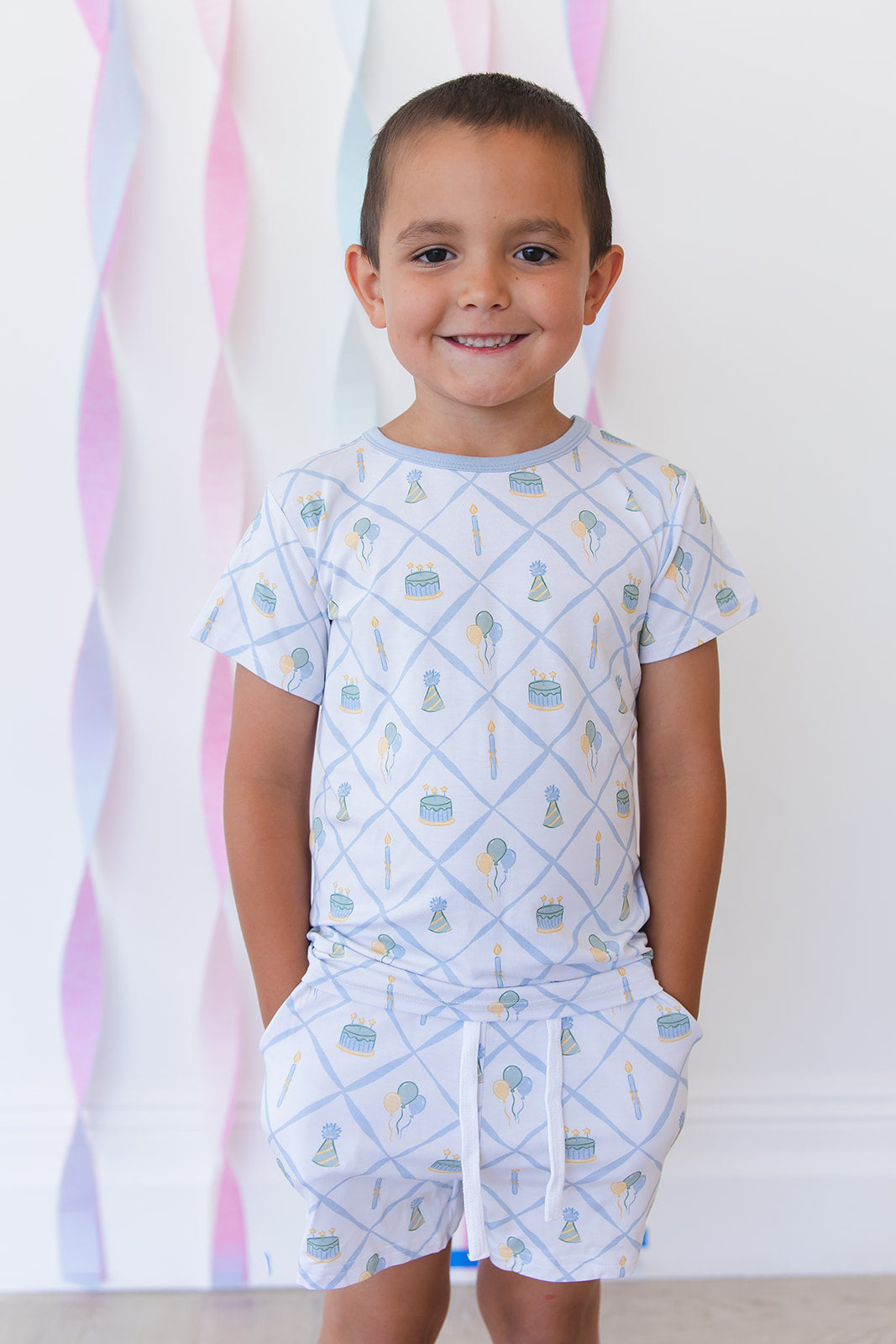 (blue) Birthday - Pocket Short Set