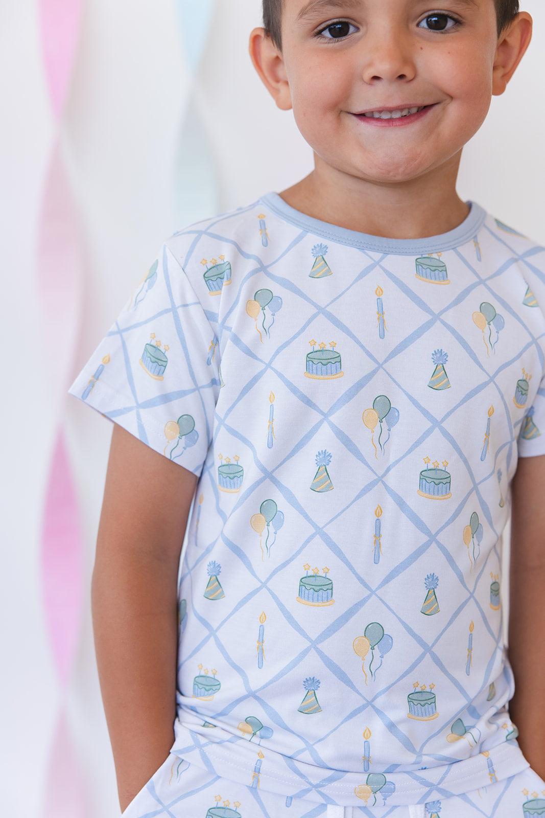 (blue) Birthday - Pocket Short Set