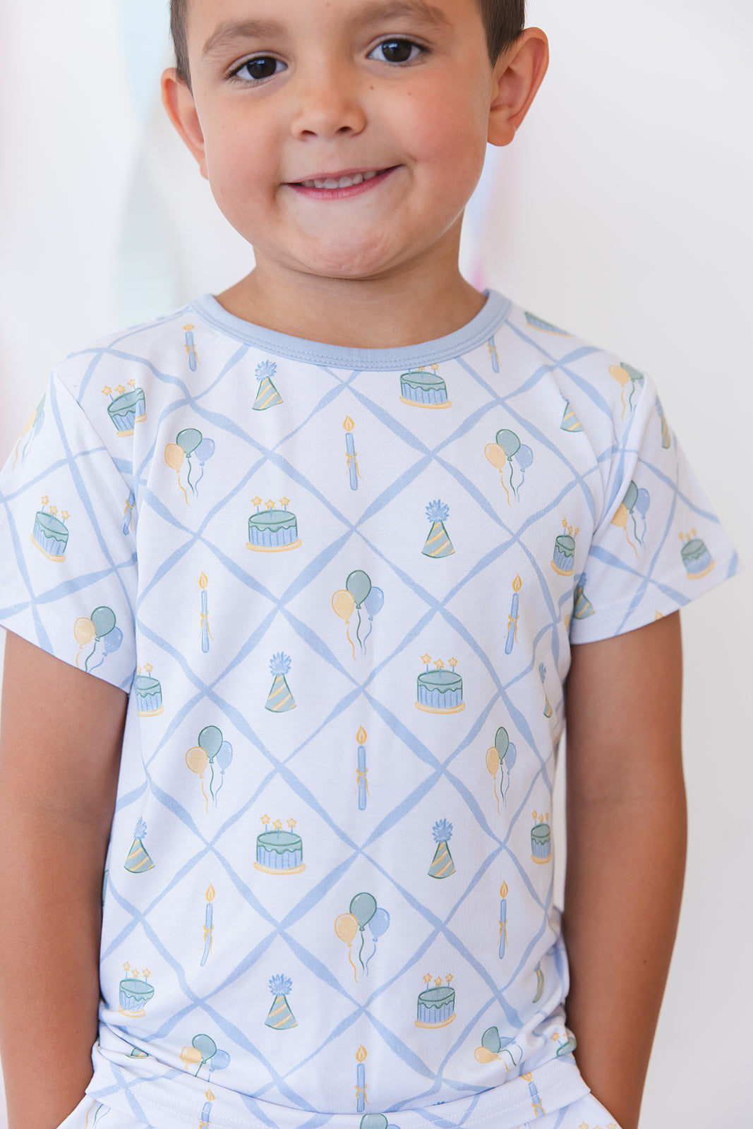 (blue) Birthday - Pocket Short Set