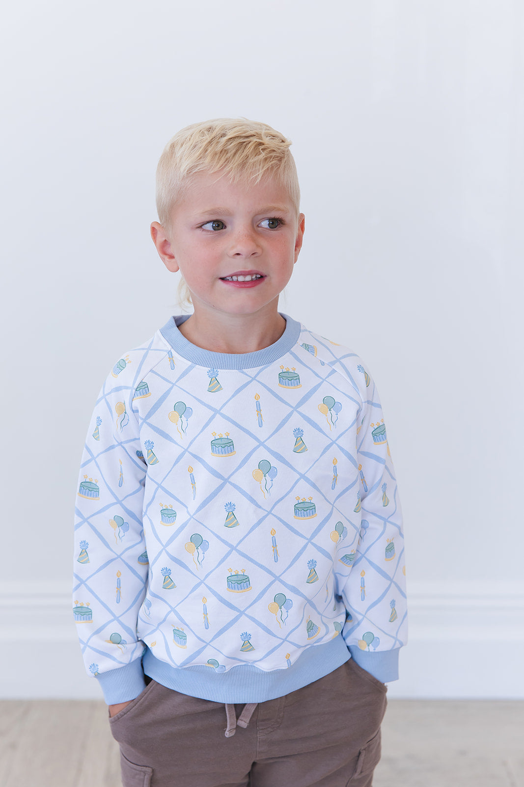 (blue) Birthday - Define Terry Sweatshirt