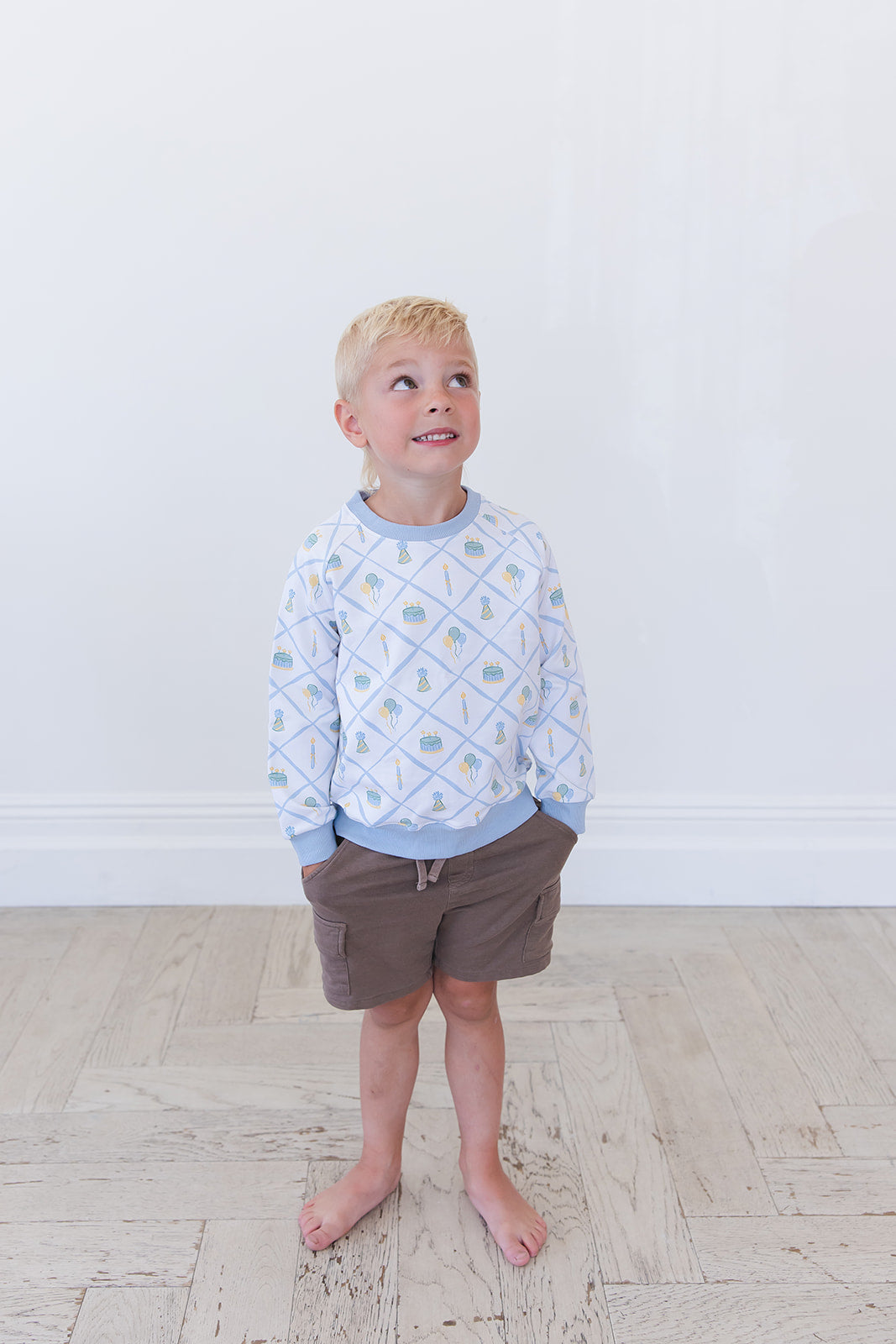 (blue) Birthday - Define Terry Sweatshirt