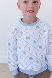 (blue) Birthday - Define Terry Sweatshirt