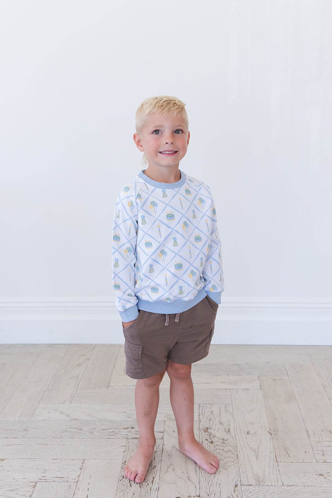 (blue) Birthday - Define Terry Sweatshirt