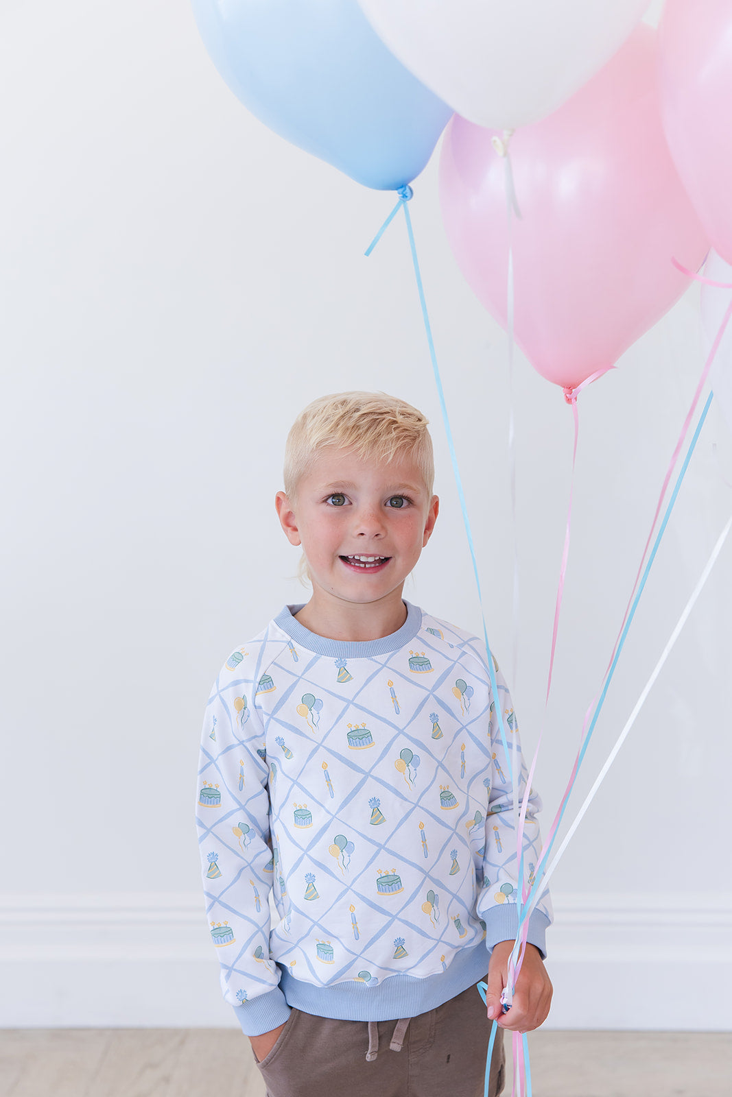 (blue) Birthday - Define Terry Sweatshirt