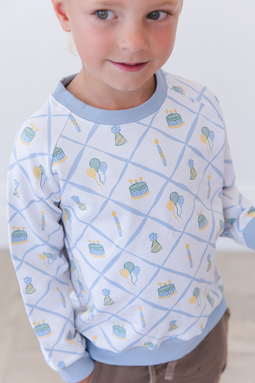 (blue) Birthday - Define Terry Sweatshirt