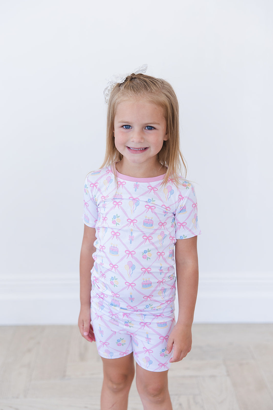 (pink) Birthday - Biker Short Set