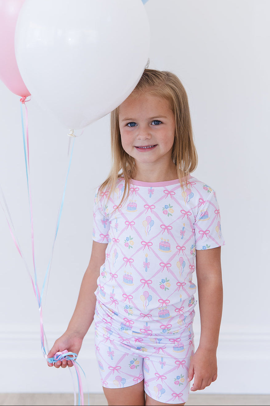 (pink) Birthday - Biker Short Set