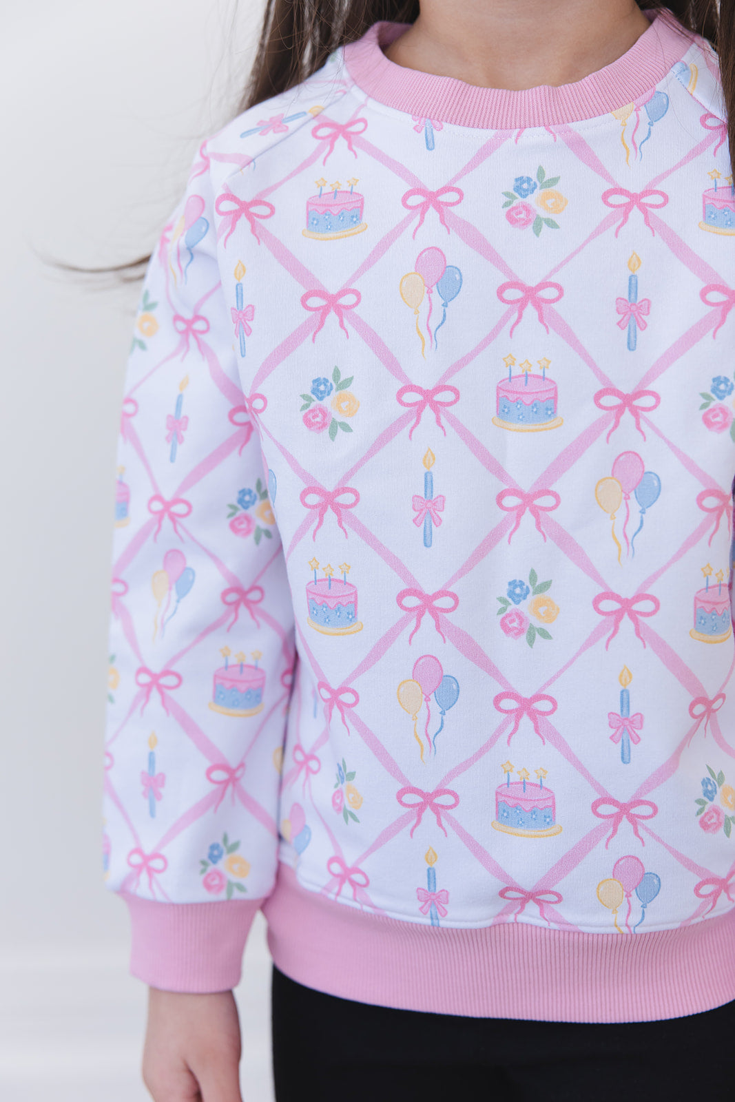 (pink) Birthday - Define Terry Sweatshirt