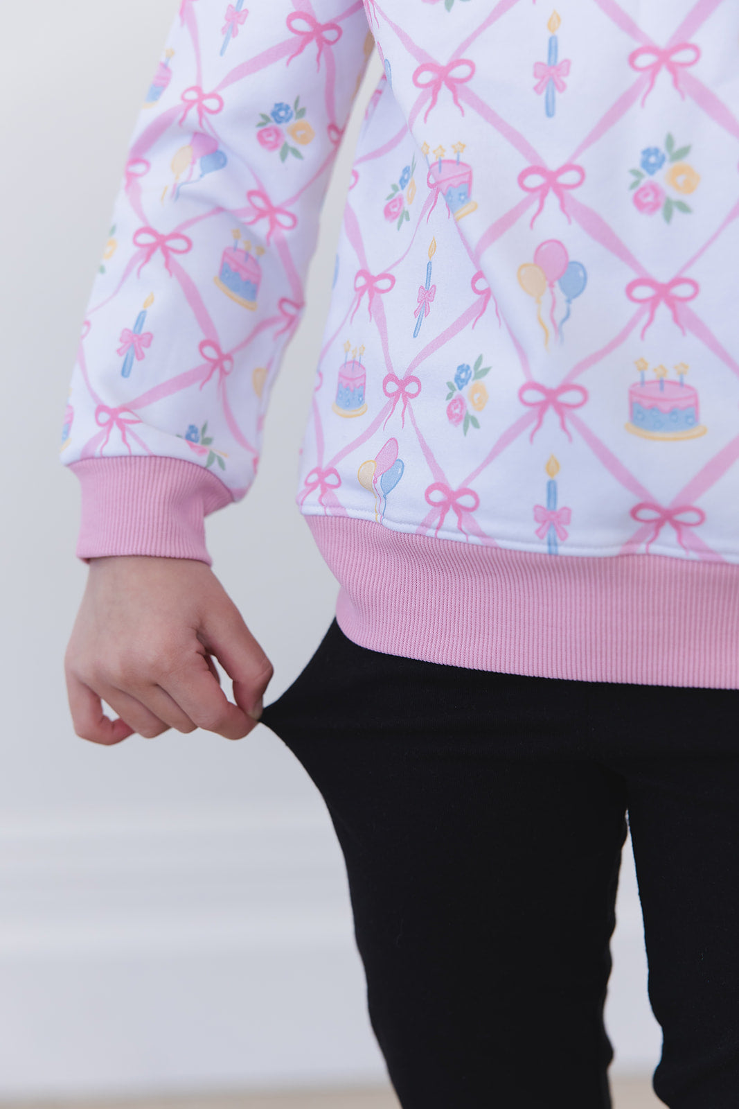 (pink) Birthday - Define Terry Sweatshirt