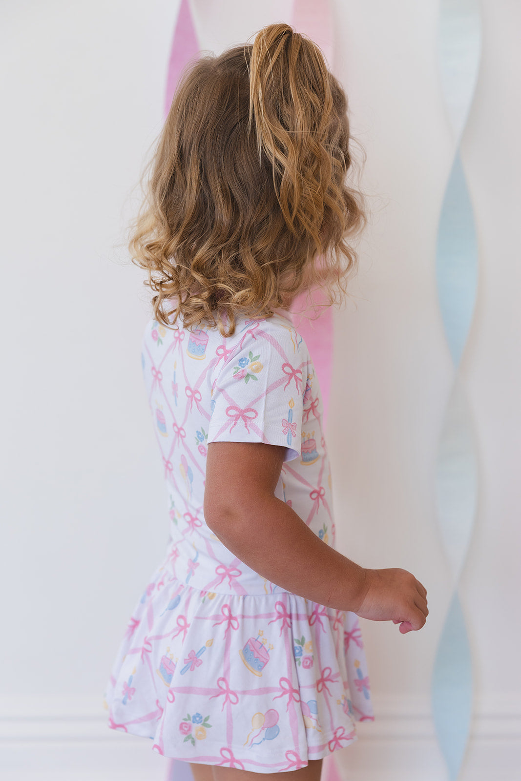 (pink) Birthday - Bodysuit Dress