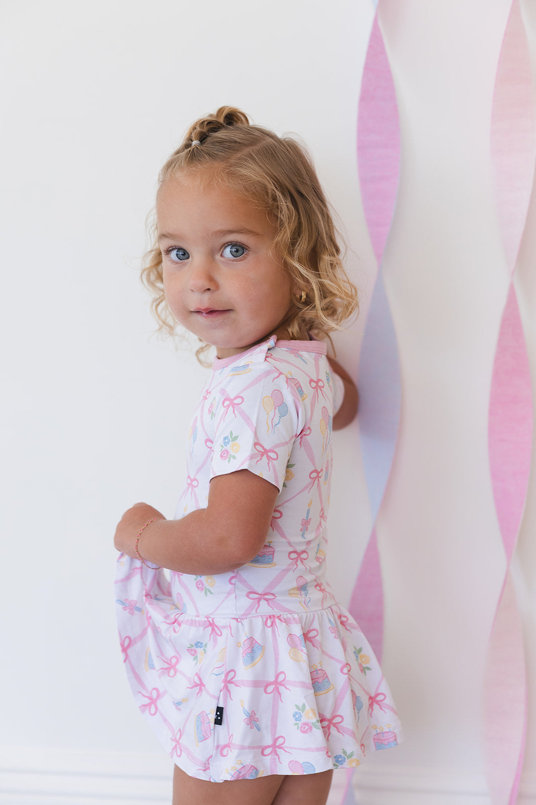 (pink) Birthday - Bodysuit Dress