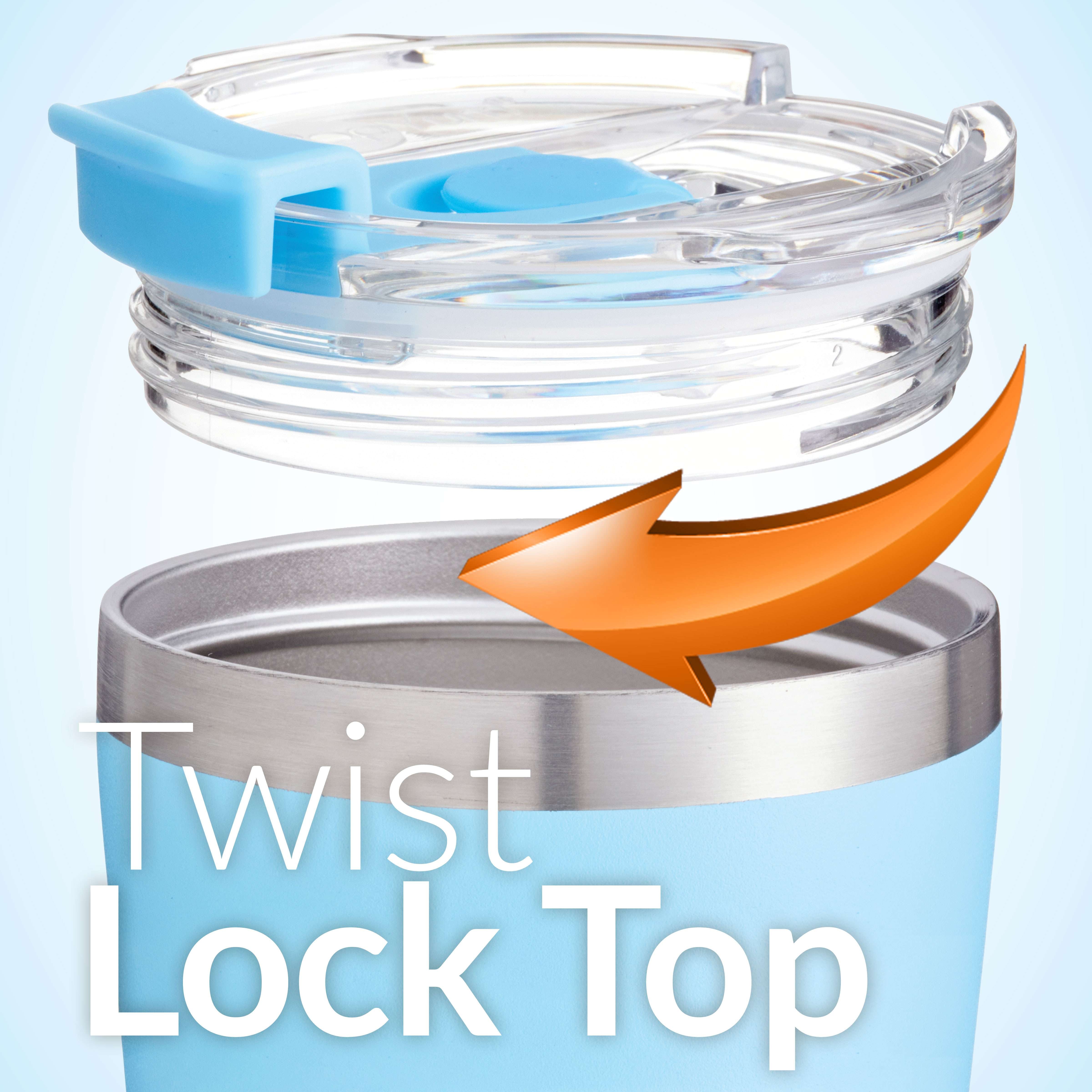 Popyum 9oz Insulated Stainless Steel Kids’ Cups With Lid And Straw, 2-pack, Blue & Green, Stackable, Sippy, Baby, Child, Toddler, Tumbler