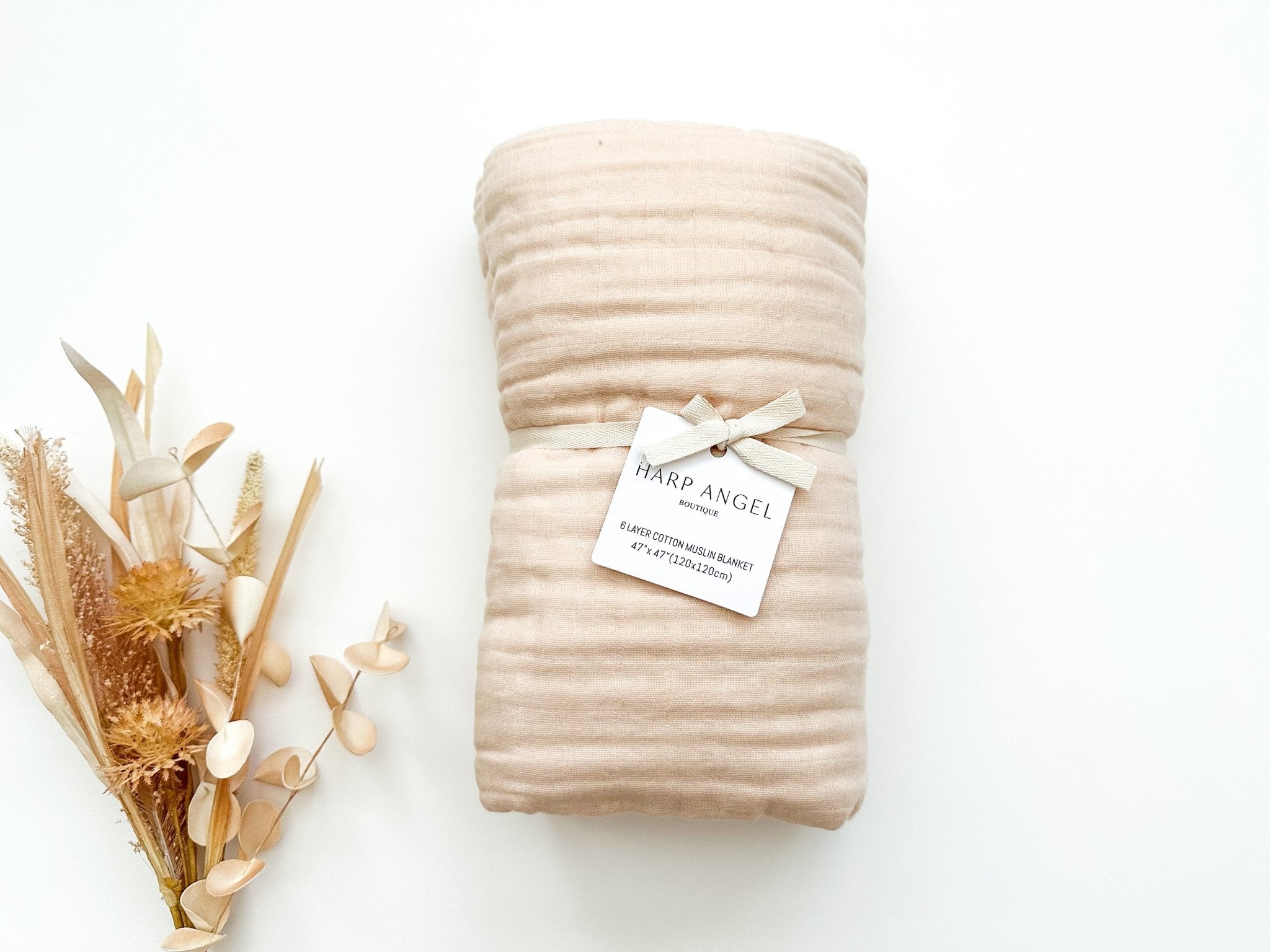 Muslin 6-layer Blanket - Apricot