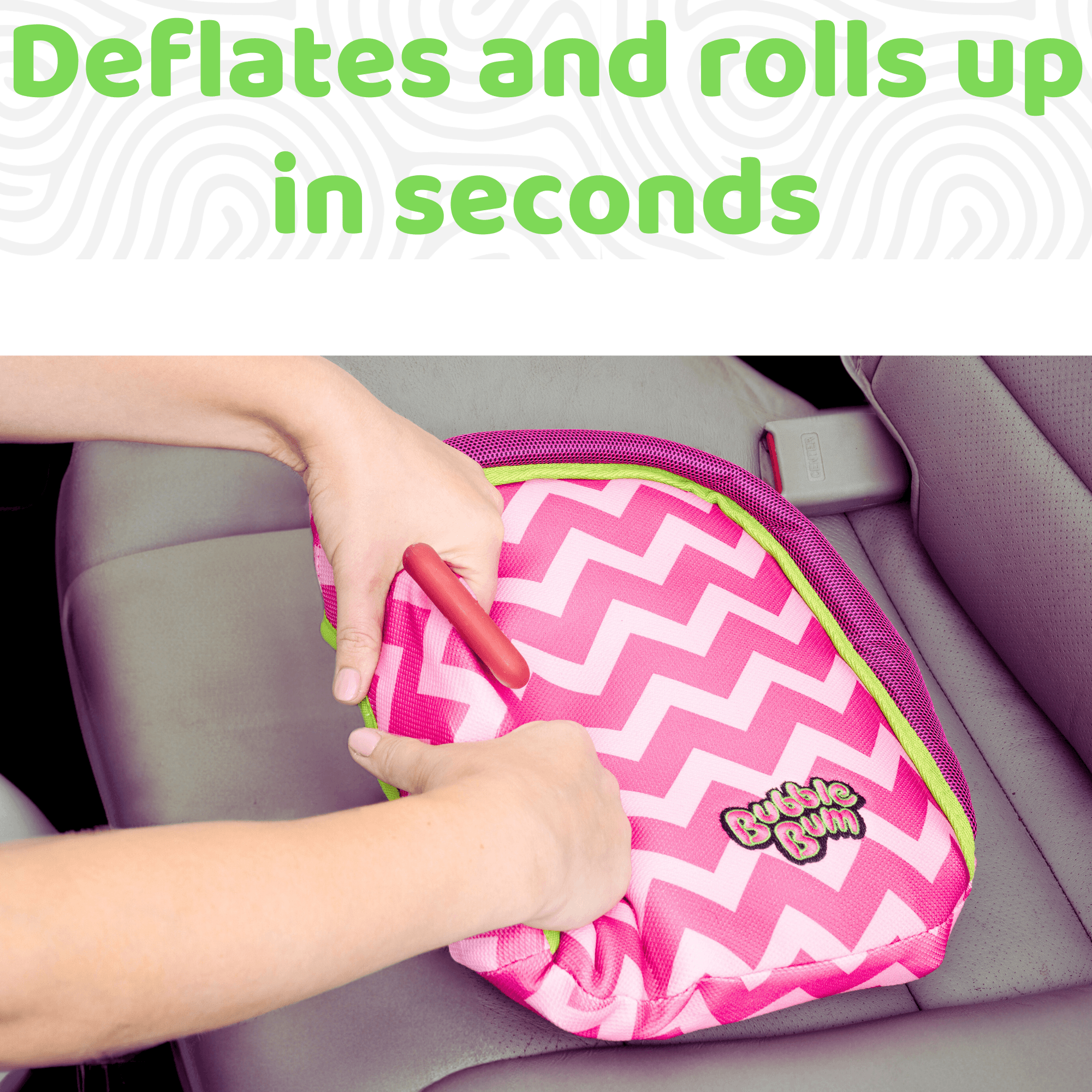 Bubblebum Inflatable Car Booster Seat - Travel Booster Seat - Pink Style ✔️