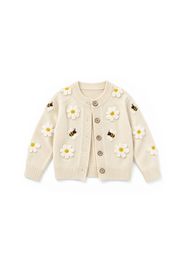 Bee Daisy Cardigan Sweater