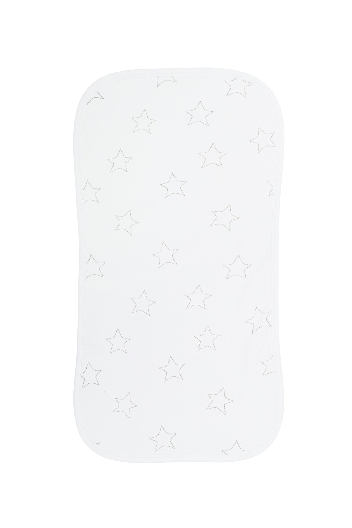 Grey Stars Print Burp Cloth