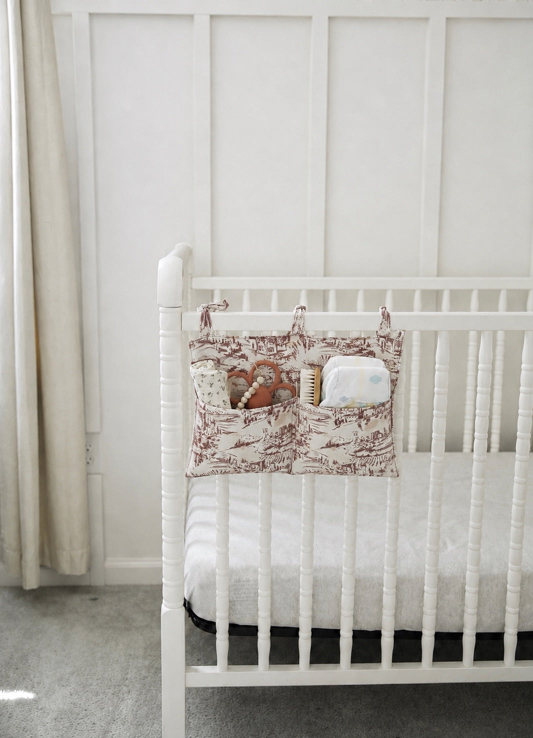 Baby Crib Diaper Caddy Storage Organizer Nursery Room