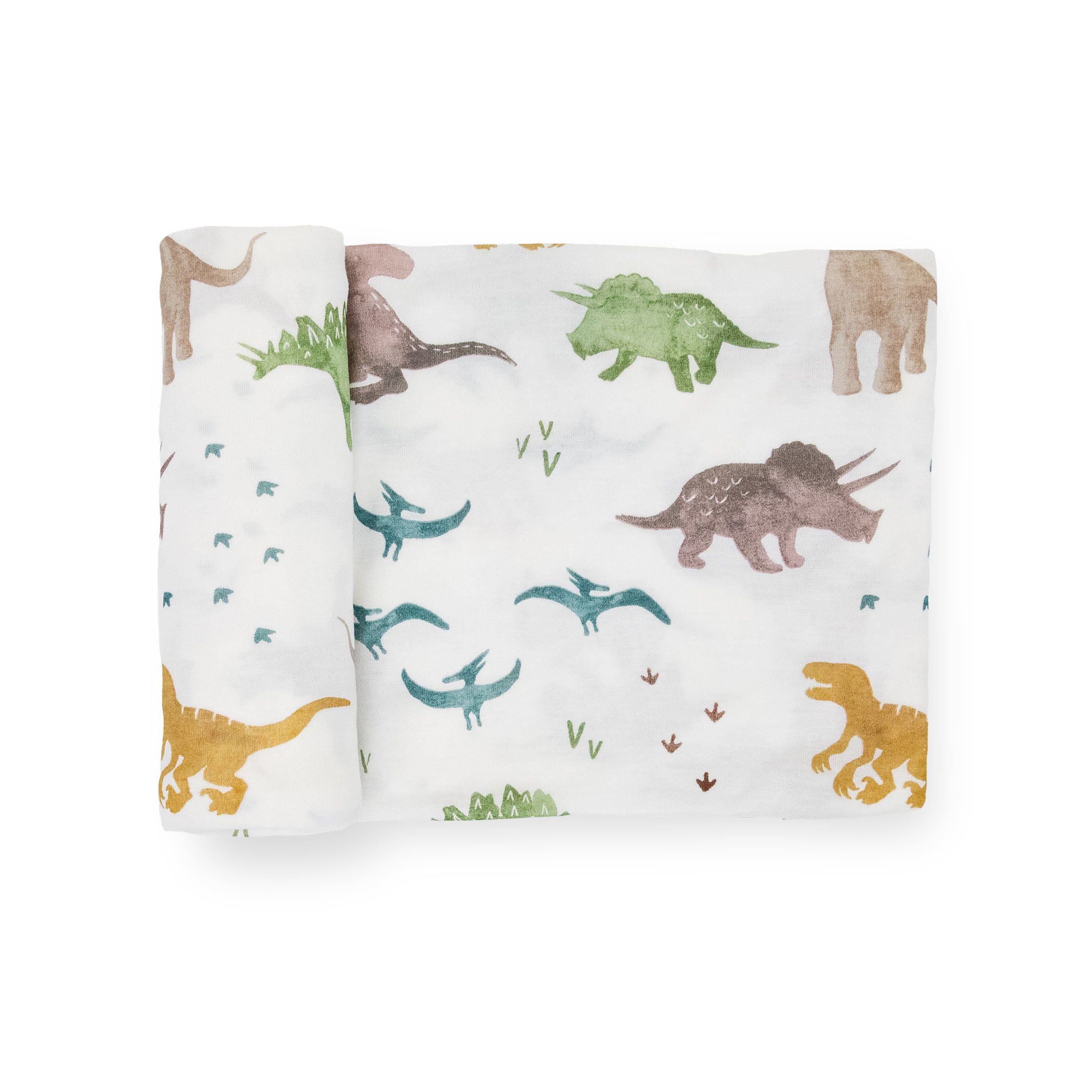 Stretch Knit Swaddle Blanket - Dino Pals
