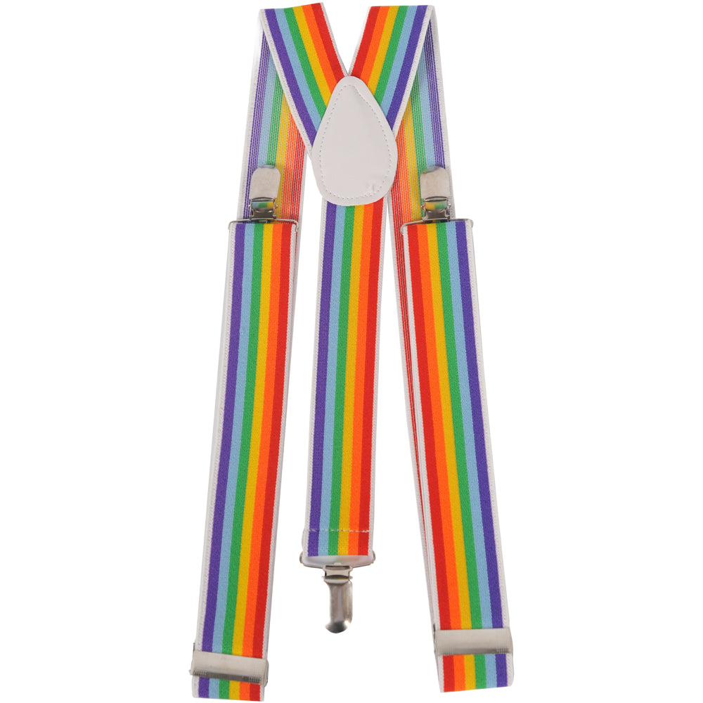 Colorful Striped Suspenders