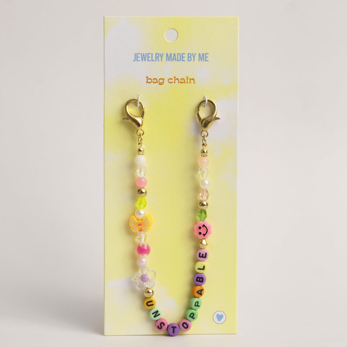 Jmbm Kids Unstoppable Clip On Beaded Word Bag Chain