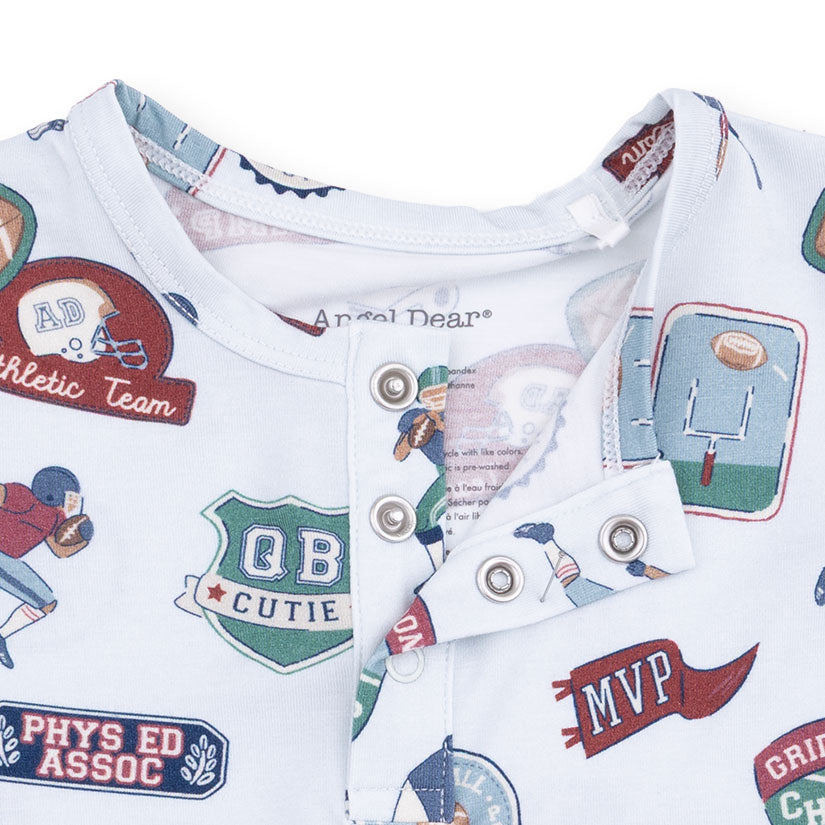 Football Patches - Long Sleeve Henley And Jogger