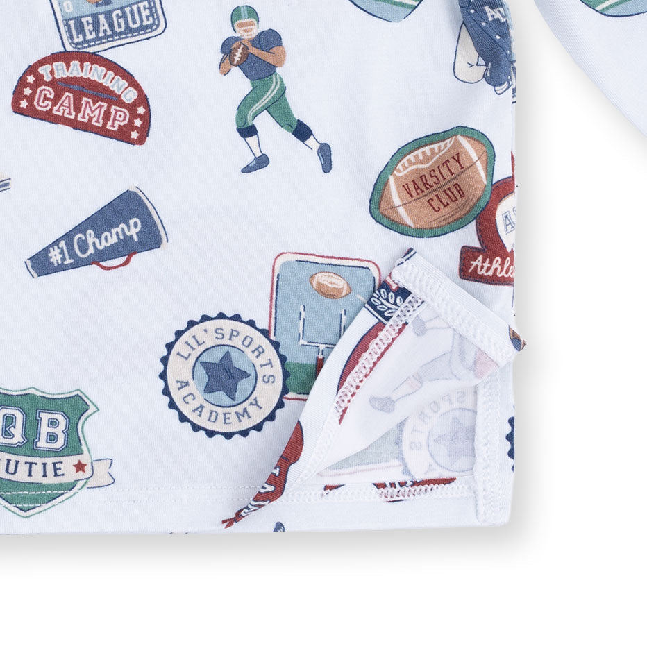 Football Patches - Long Sleeve Henley And Jogger
