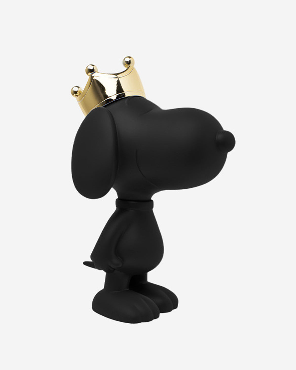 Snoopy Crown Black With Gold Crown 12in