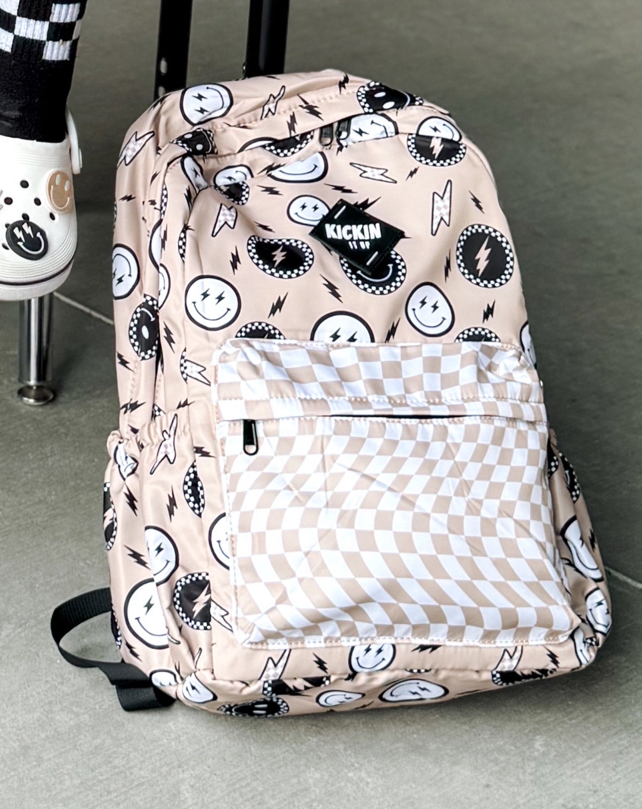 Beige Rad Vibes Mid-size Backpack