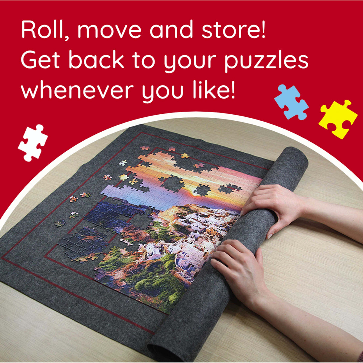 Red Puzzle Mat (500-1500 Pcs)
