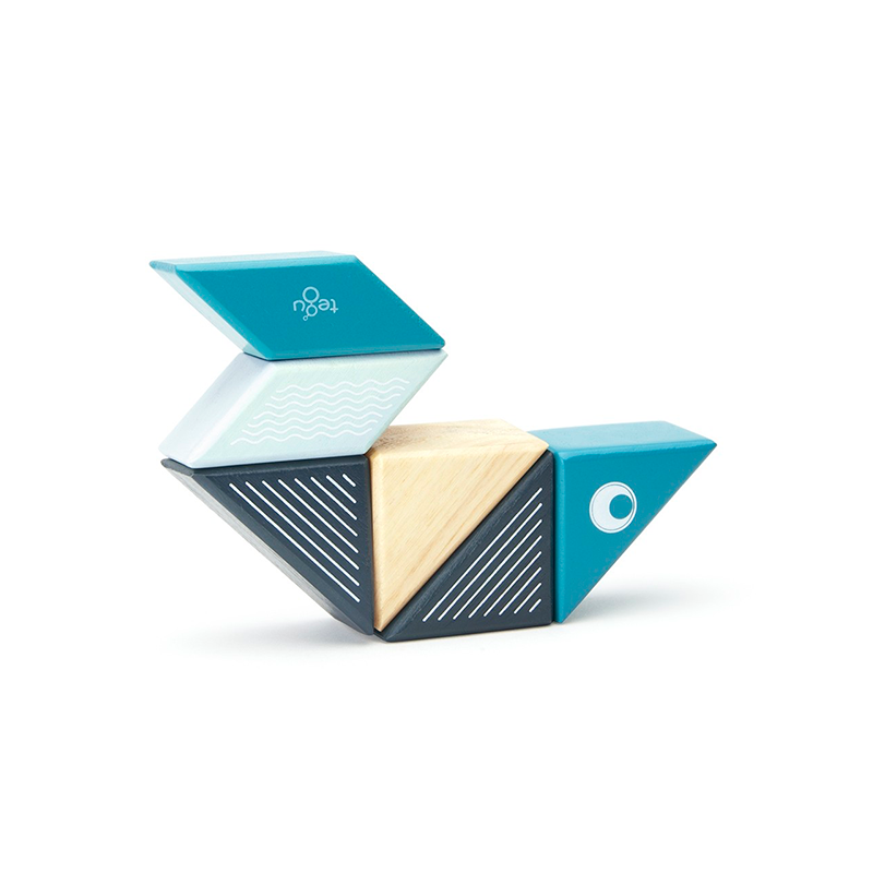 Travel Pals - Whale <br>magnetic Wooden Blocks <br>6 Pieces