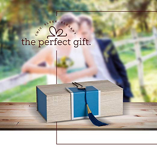 Blue Gift Box With Tassel 8 Pack 7x4x2.5