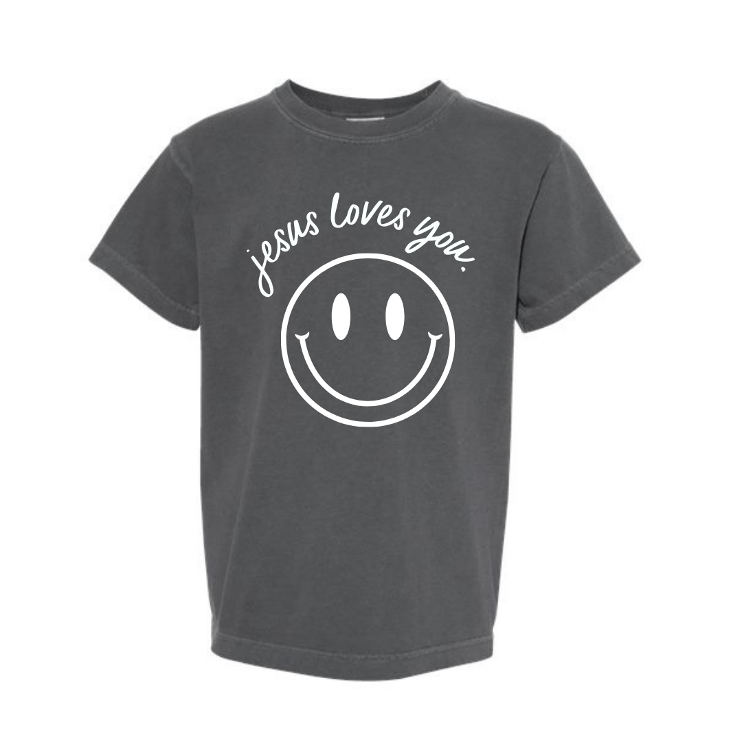 Jesus Loves You Smiley Baby Tee