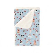 Pups & Kisses (dream Blanket) - Blue