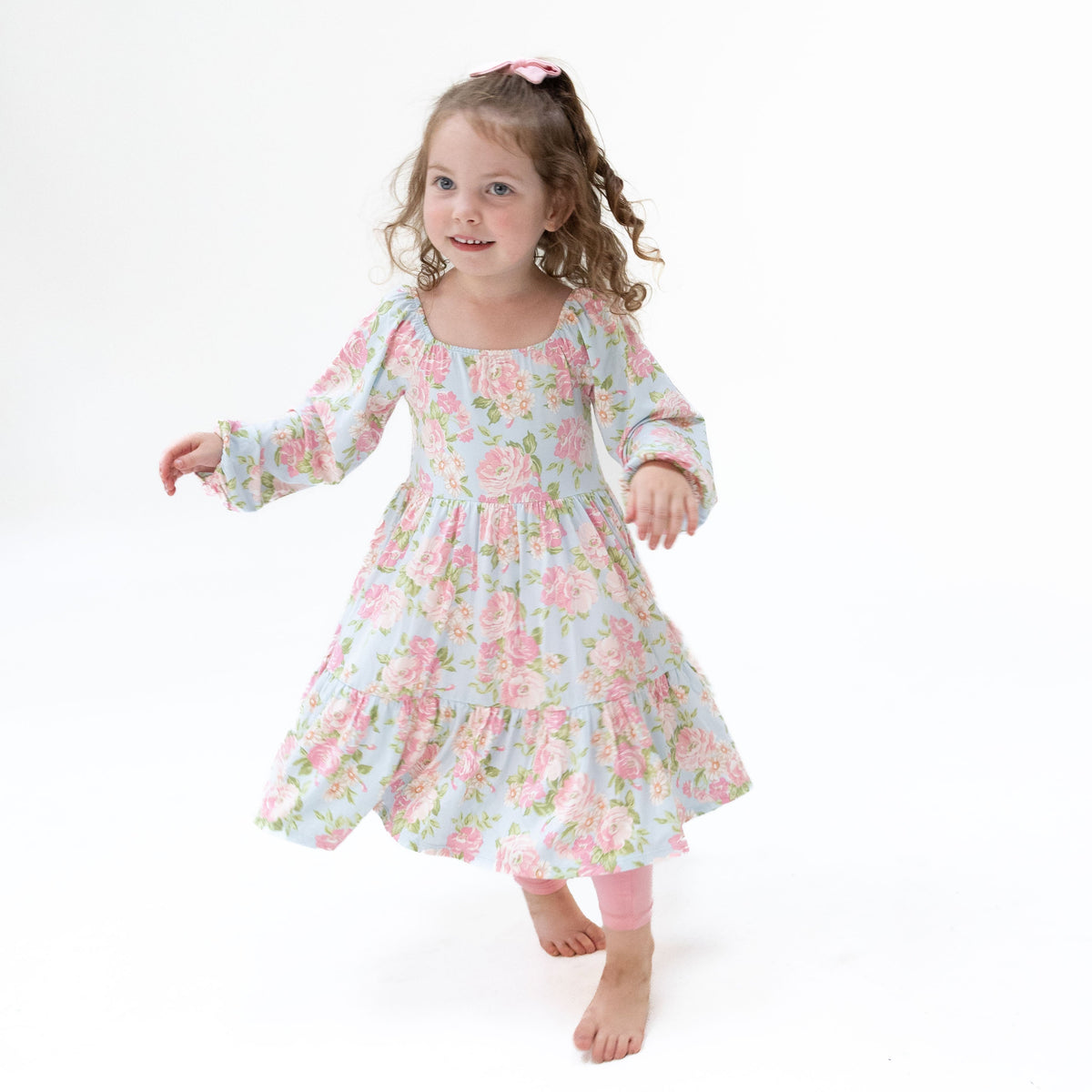 Angeline Floral - Cap Sleeve Dress And Legging