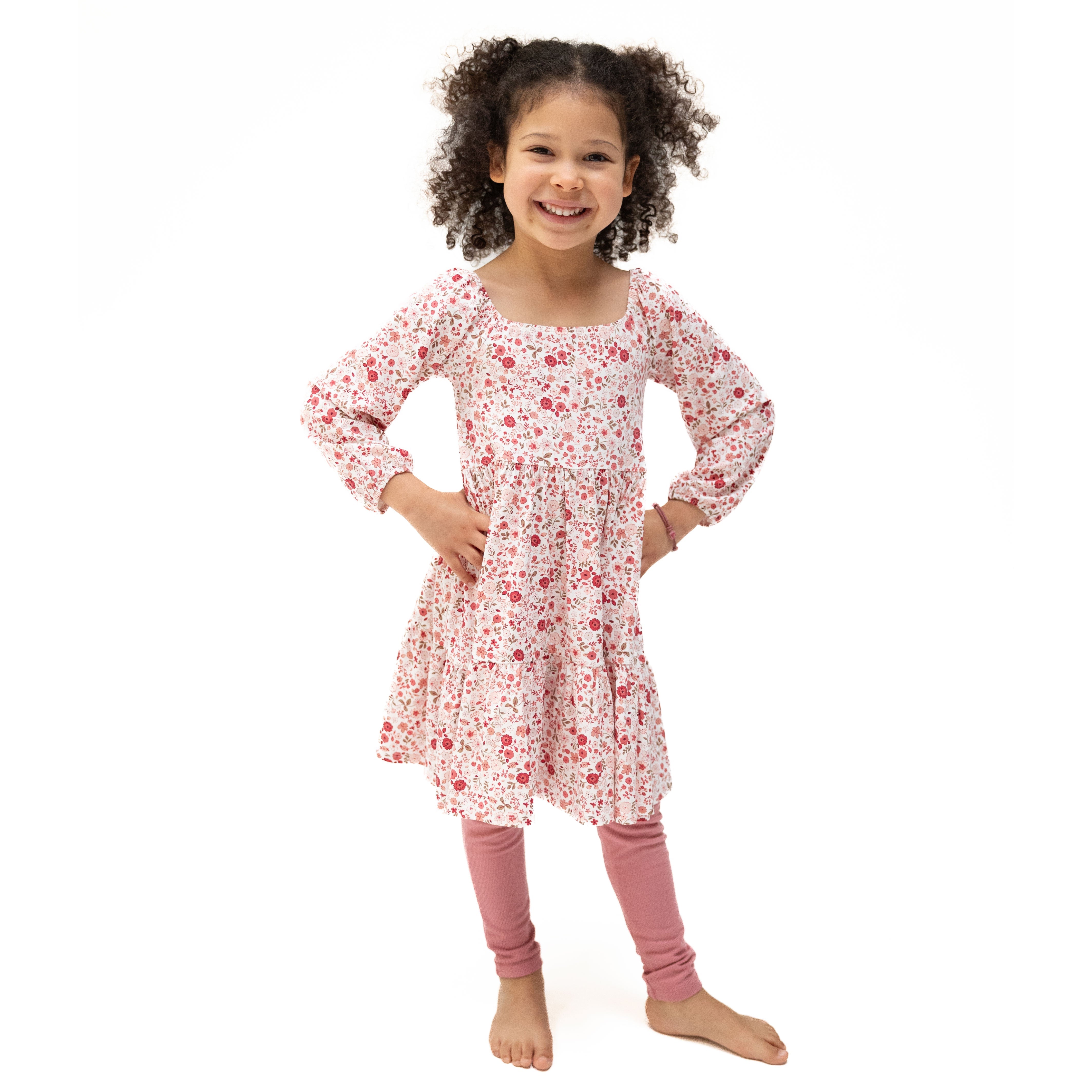 Serene Floral - Cap Sleeve Dress And Legging