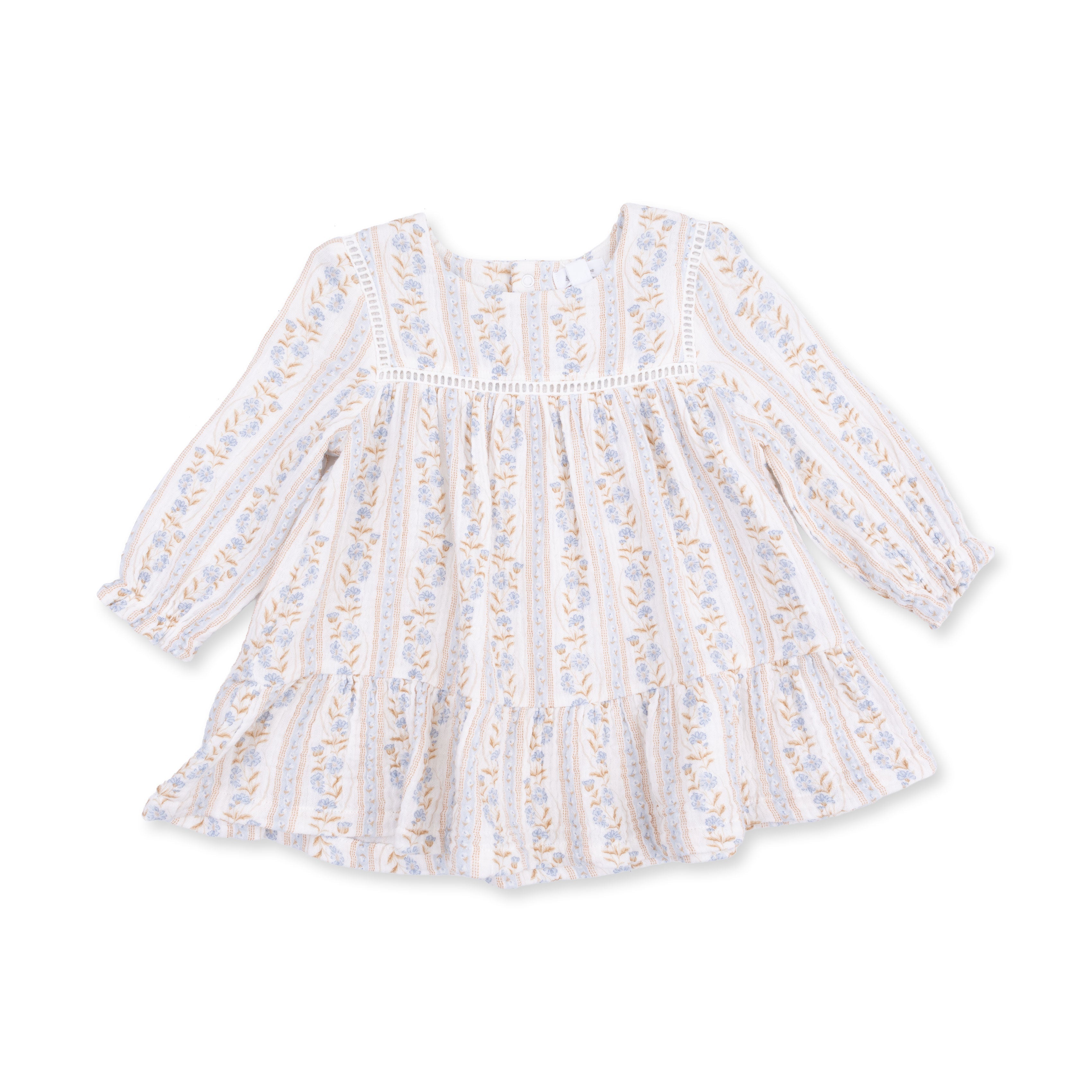 Catarina Floral - Puffed Long Sleeve Tiered Dress And Leggings