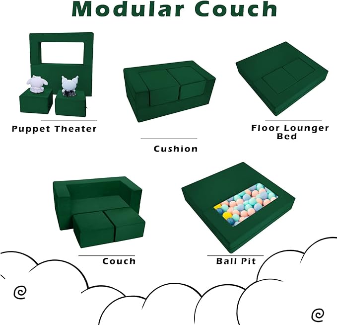 Convertible Kids Modular Couch-glow Pattern