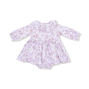 Long Sleeve Peter Pan Ruffle Collar Bubble With Skirt