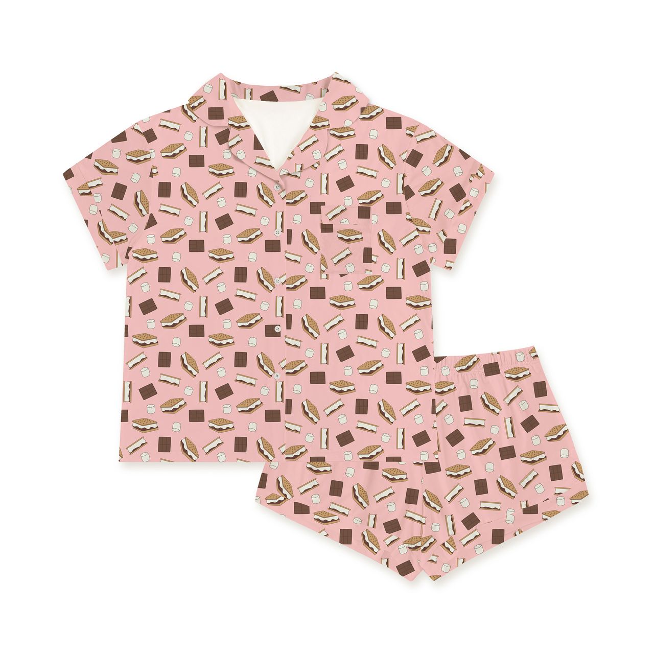 S'more To Love (women's Short Sleeve Pj) - Pink