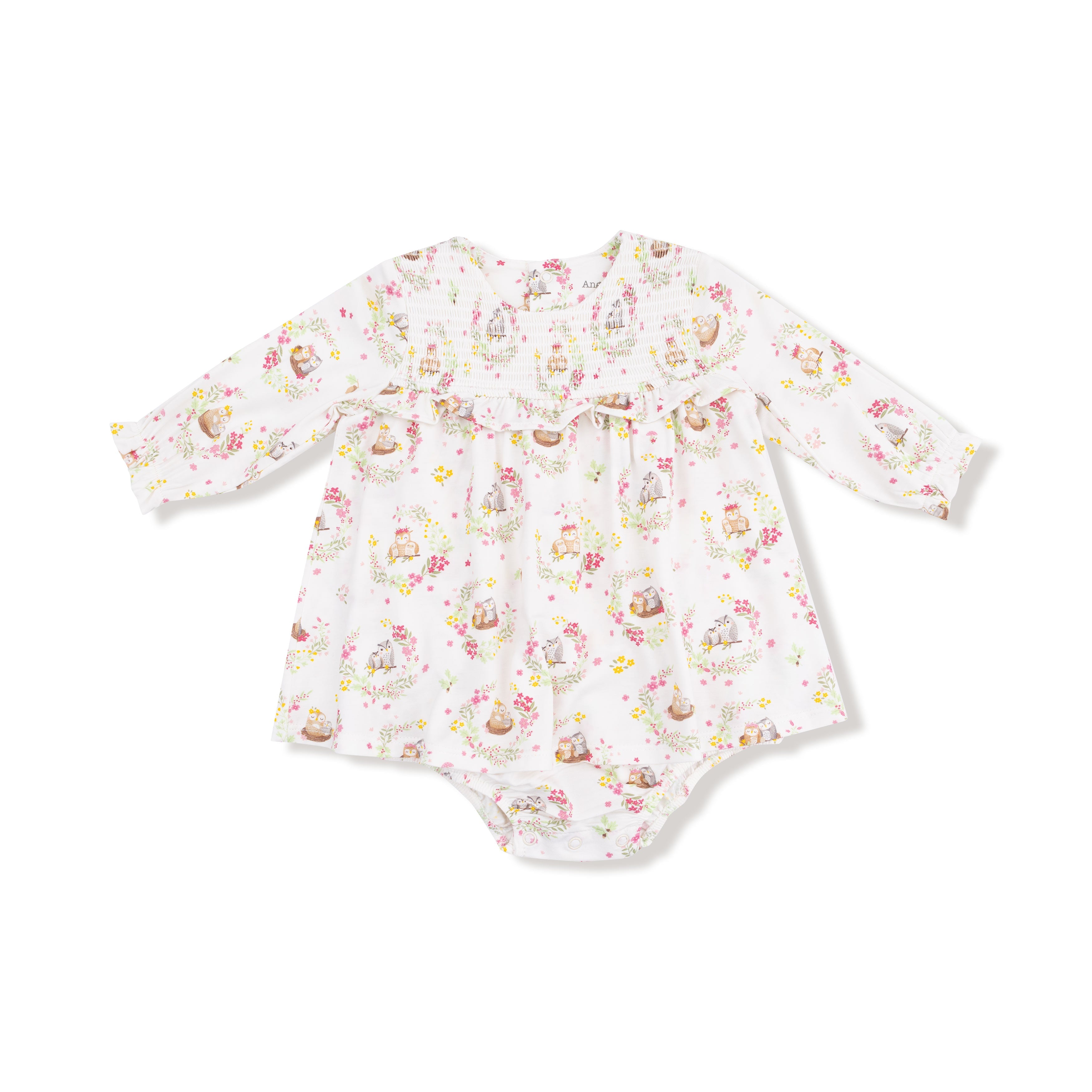 Long Sleeve Smocked Ruffle Bubble With Skirt *pre- Order - This Item Will Not Ship Until After  9.2 And Will Ship Separately From Other Items In Your Order.