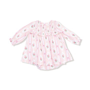 Long Sleeve Smocked Ruffle Bubble With Skirt