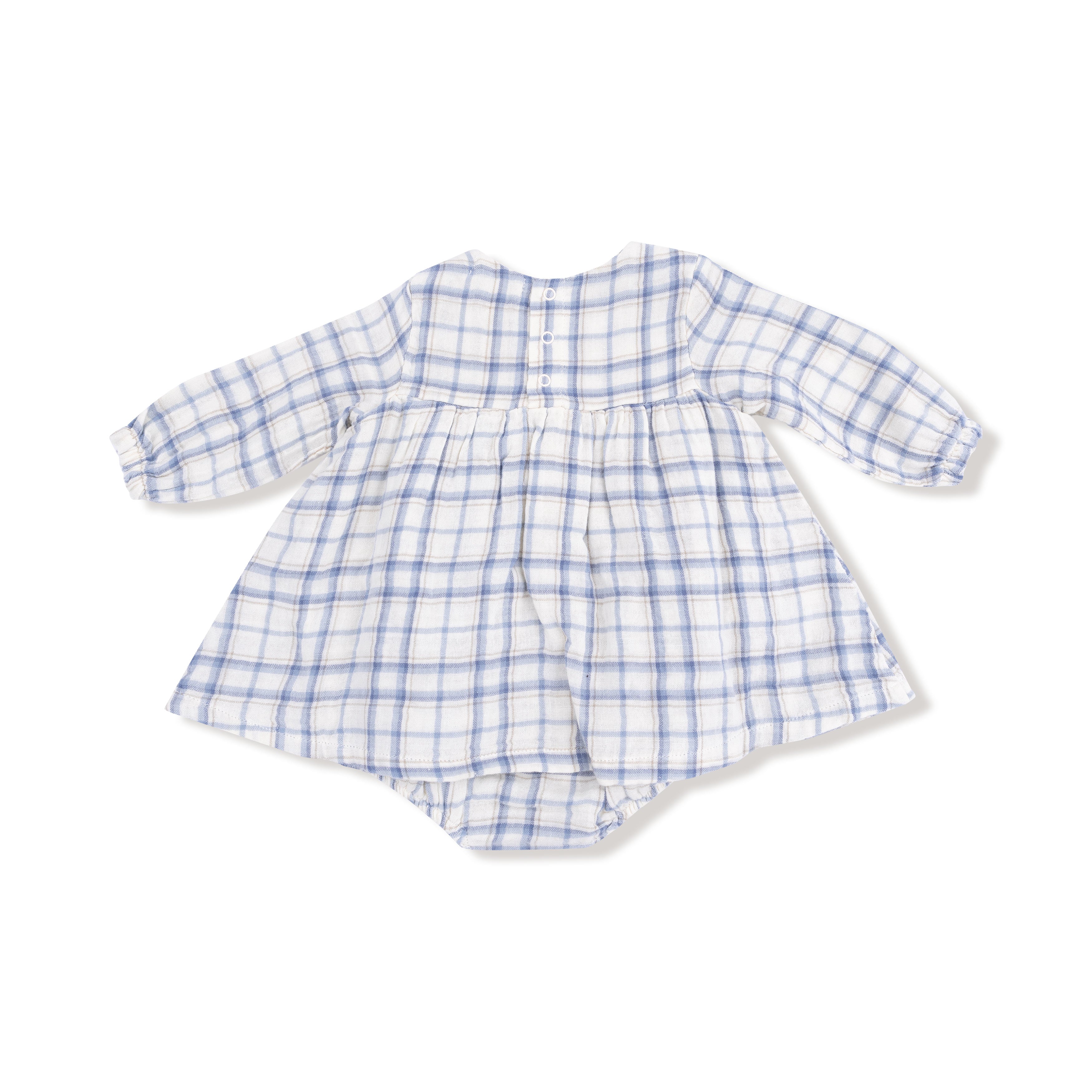 Long Sleeve Smocked Ruffle Bubble With Skirt