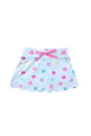 Candy Hearts Scallop Athletic Skort
