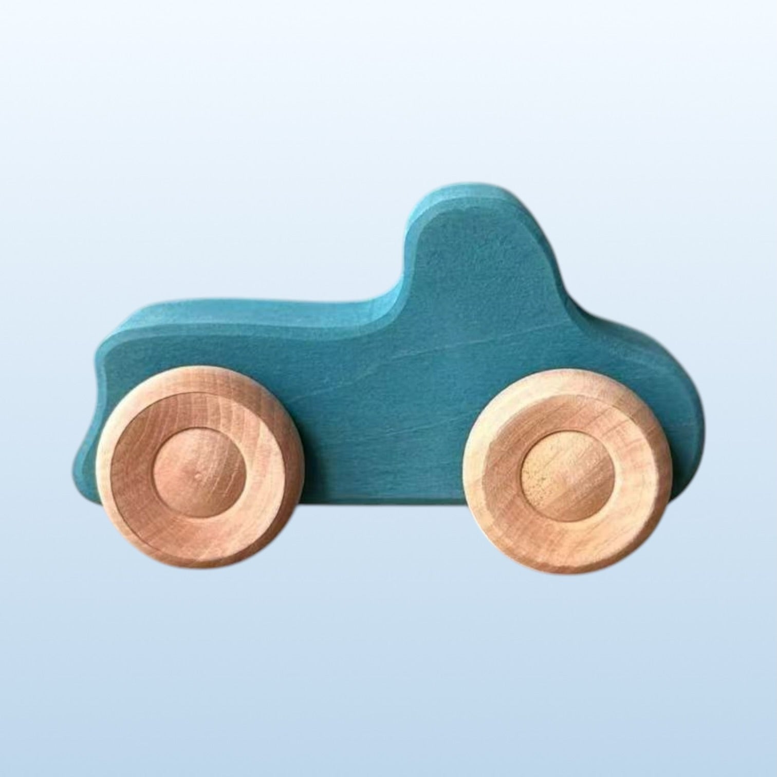 7 Pcs Colored Wooden Rainbow Cars Set With 3 Pcs Peg Dolls