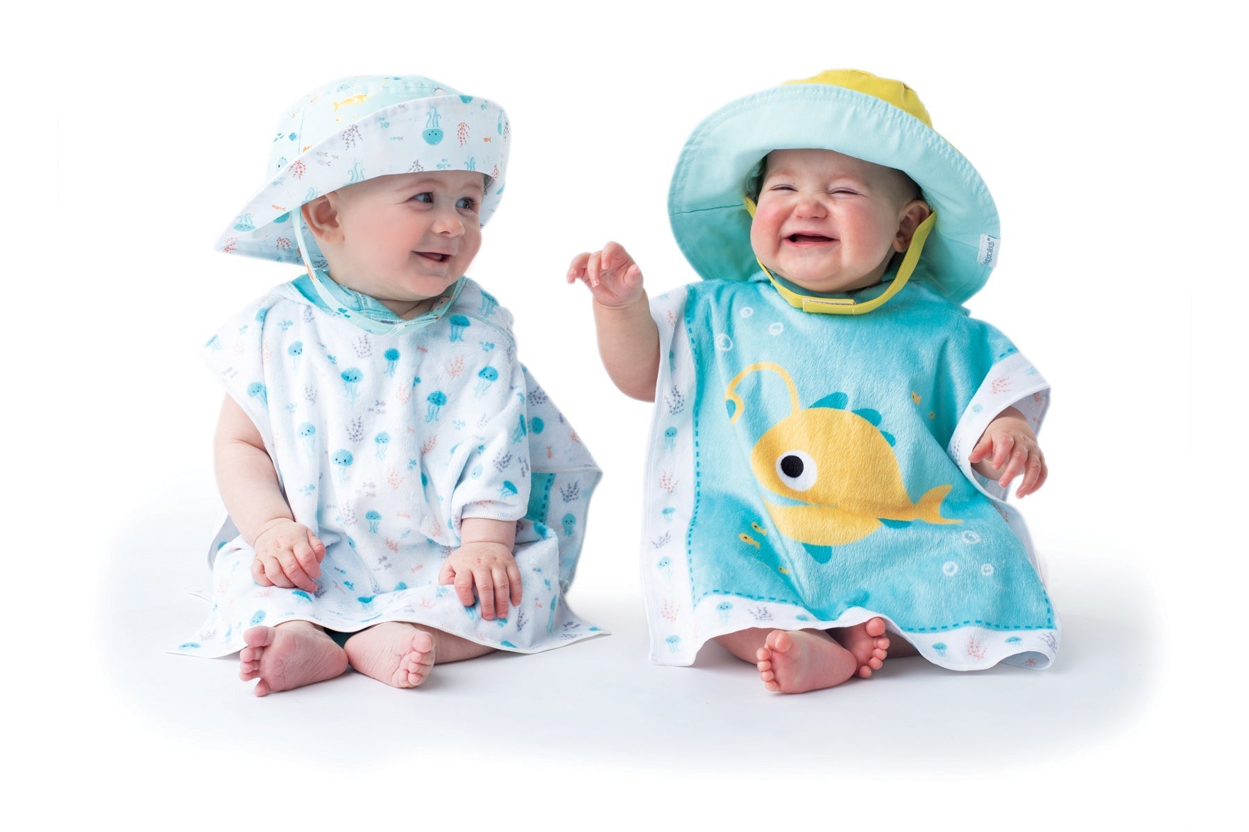 Baby/kids Reversible Sun Hat - Fish | Jellyfish