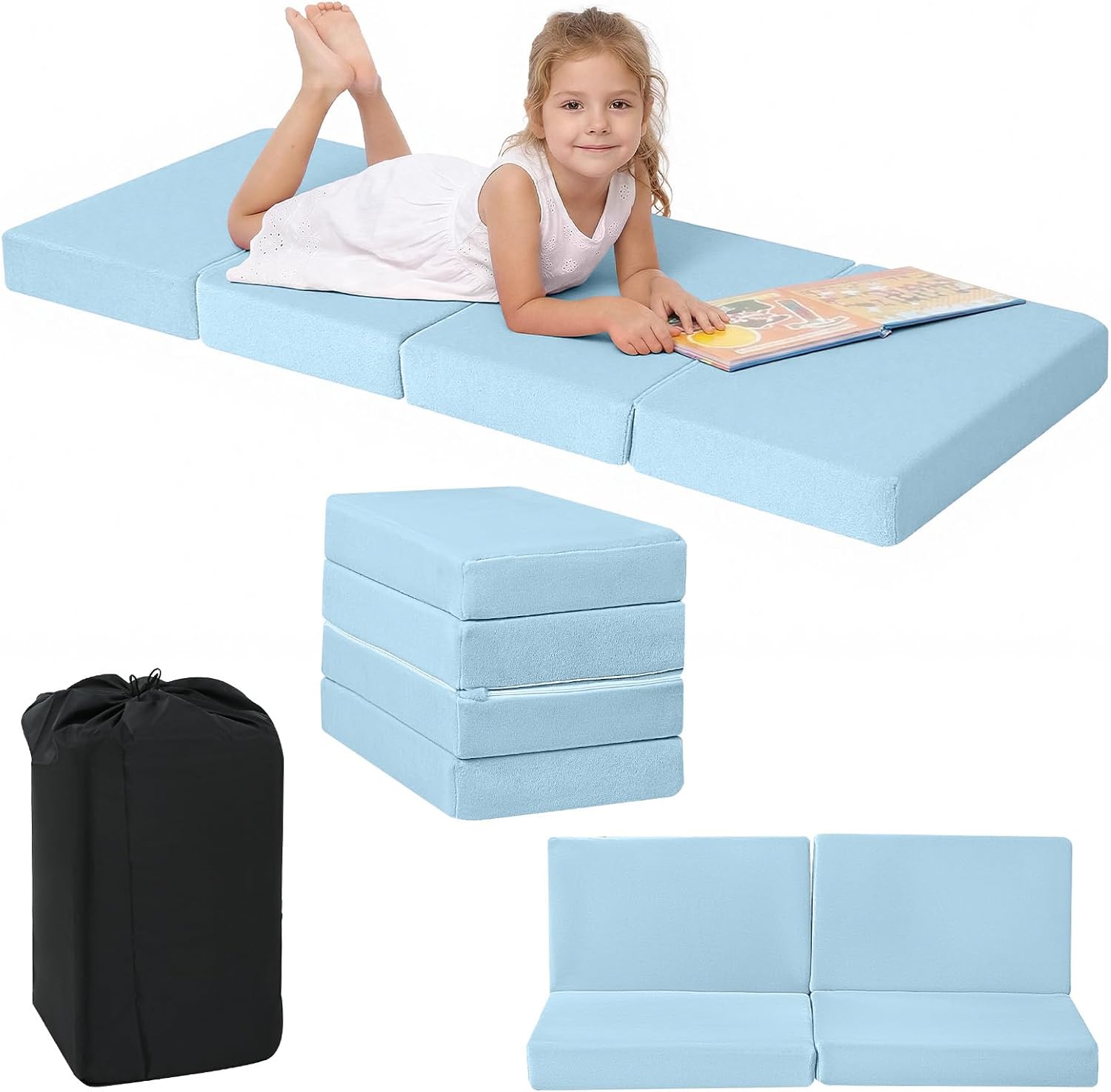 Kids Trifold Floor Mattress, 63"x26"