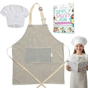 Tovla Jr. Apron & Cookbook Set | Kids Chef Apron, Hat & Recipe Book