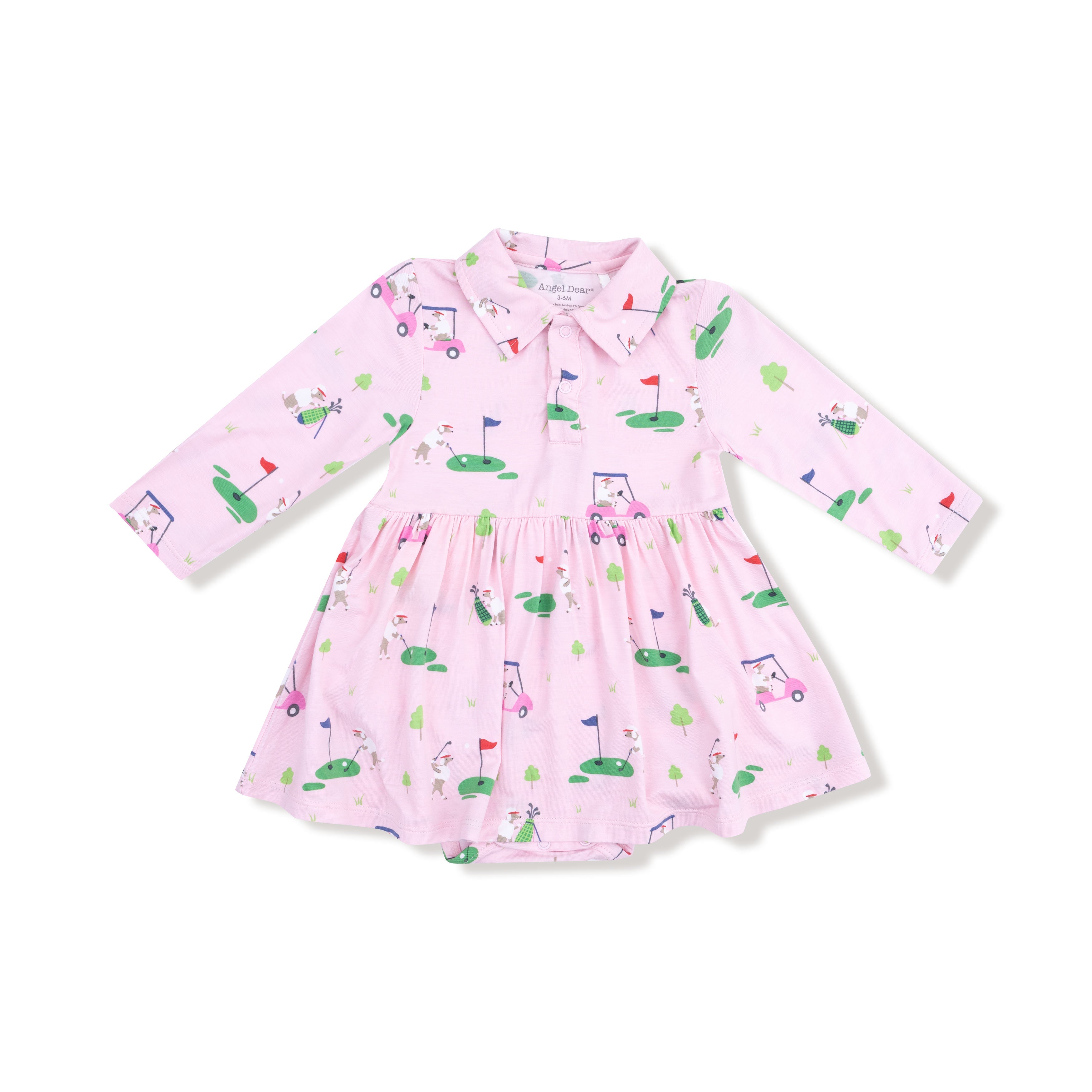 Long Sleeve Polo Bodysuit Dress