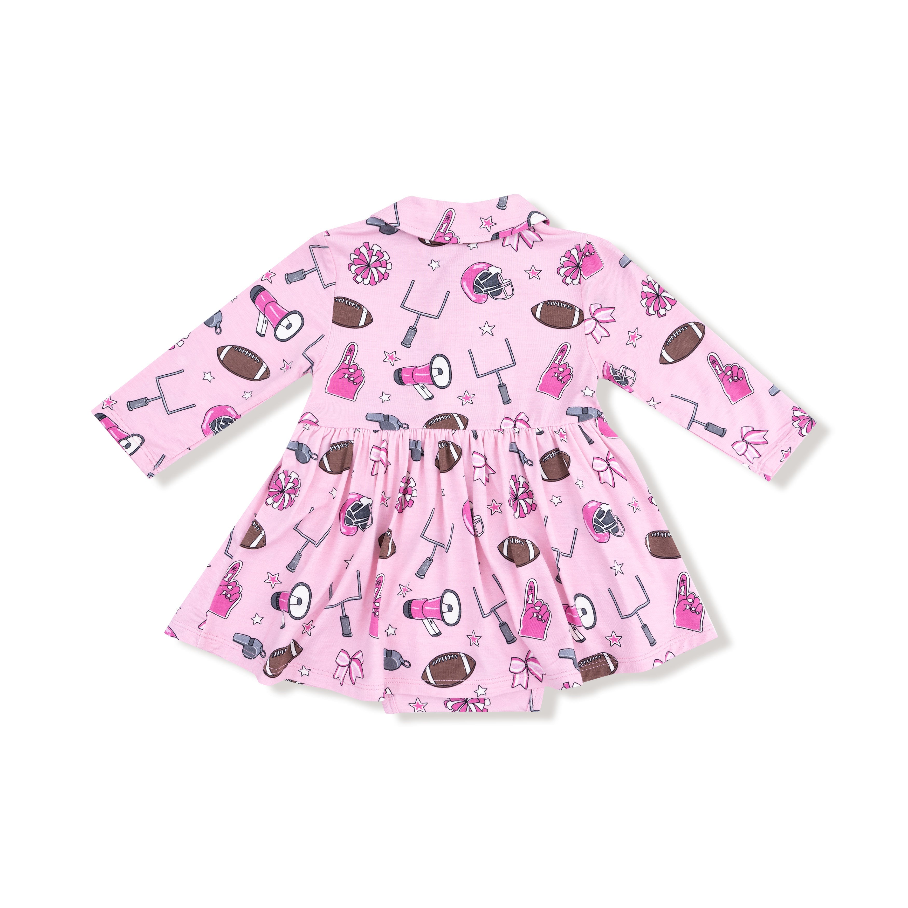 Long Sleeve Polo Bodysuit Dress