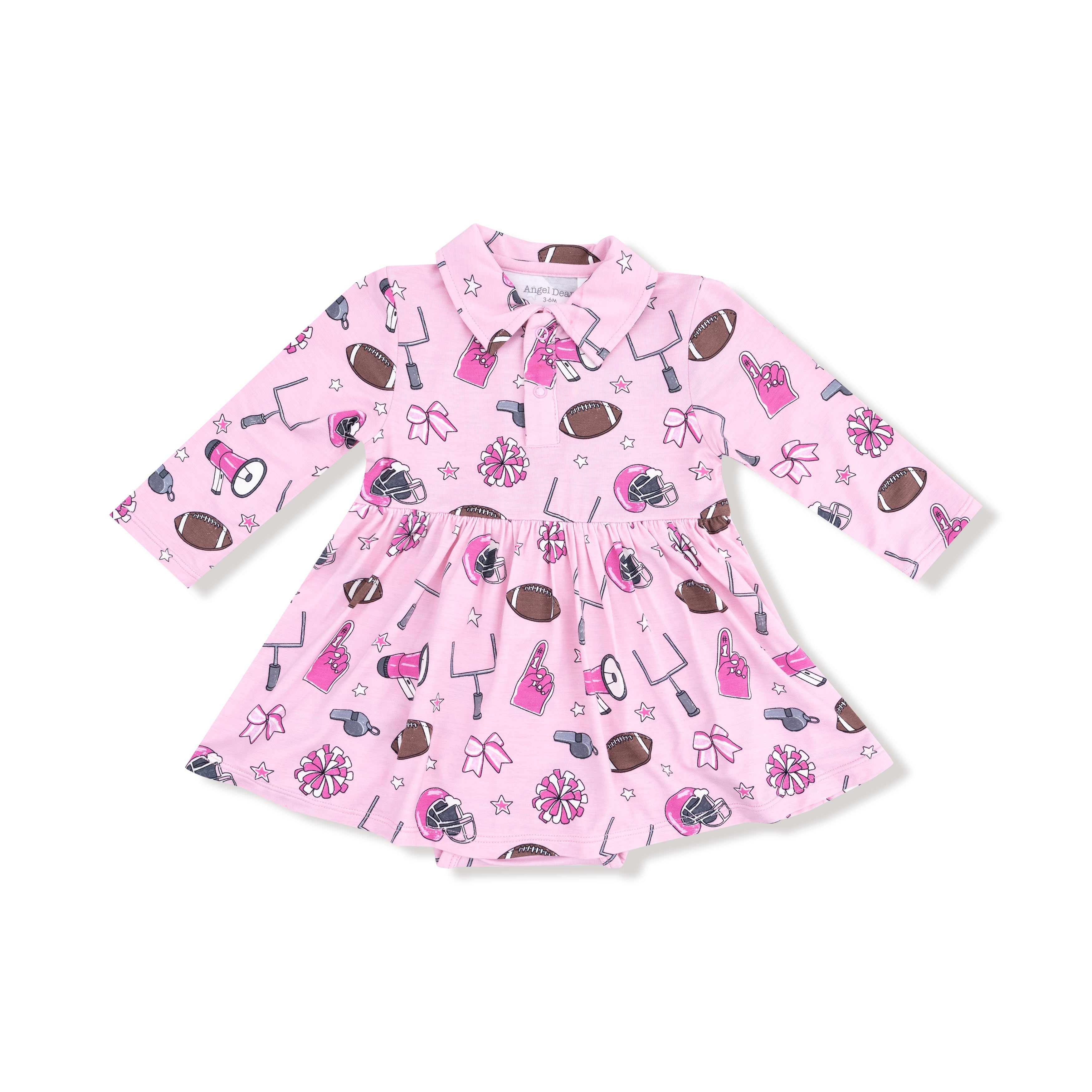 Long Sleeve Polo Bodysuit Dress